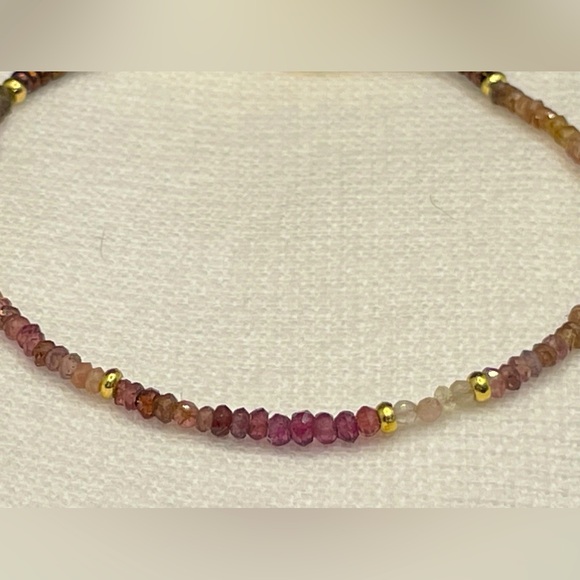 Tundura Sapphire and Vermeil Dainty Bracelet. - Picture 5 of 9